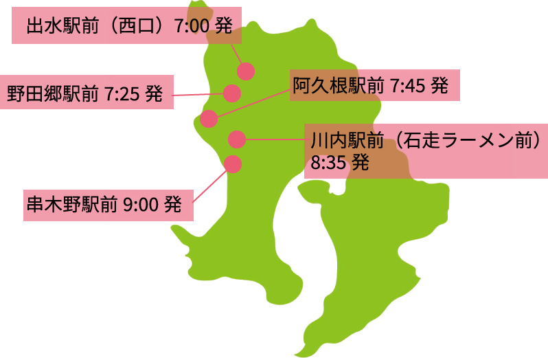 各乗り場の地図