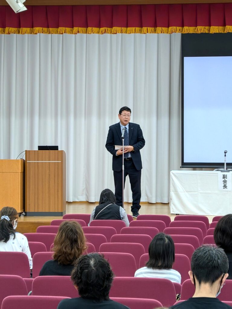 後援会総会（田頭学長挨拶）